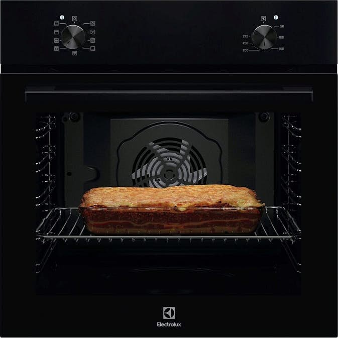 Innbyggingsovn Electrolux EOB105K Sort med Varmluft og AquaClean