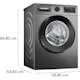Frontmatet Vaskemaskin BOSCH WGG244RFSN Serie 6 i-DOS Rustfri