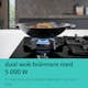 Gasskoketopp Siemens iQ700 med stepFlame Sort 90cm med Smart Oppkobling