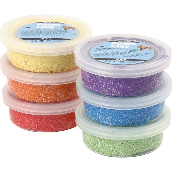 Foam Clay Creativ Company Ass Farger Metallic 6x14 g/1 Pk