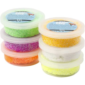 Foam Clay Creativ Company Ass Farger Neon 6x14 g/1 Pk