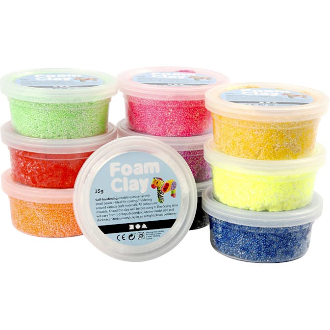 Foam Clay Creativ Company Ass Farger 10x35 g/1 Pk