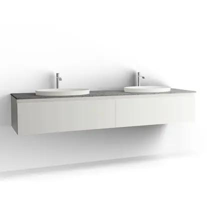 Tvättställsskåp Vedum Flow 2000 Dubbel med 2 Lådor