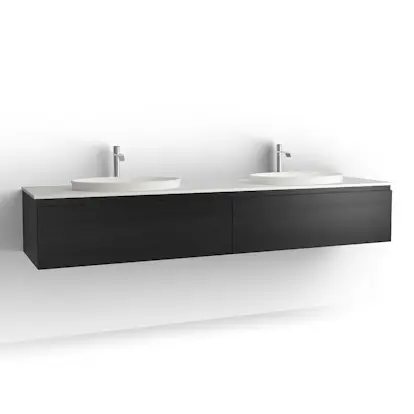 Tvättställsskåp Vedum Flow 2000 Dubbel med 2 Lådor