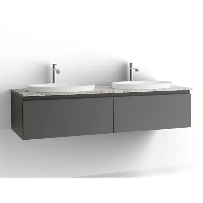 Tvättställsskåp Vedum Flow 1500 Dubbel med 2 Lådor