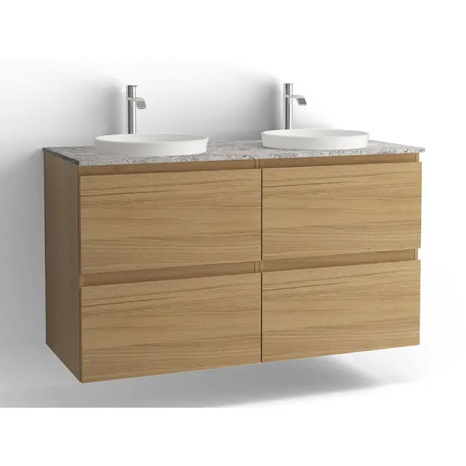 Tvättställsskåp Vedum Flow 1200 Dubbel med 4 Lådor