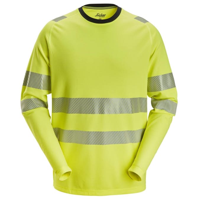 T-skjorte Snickers 2431 Lang HiVis Kl 3 Herre