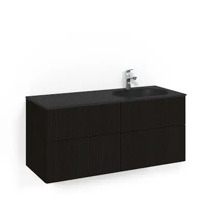 Tvättställsskåp Macro Design Crown Line med Glastvättställ