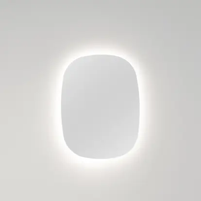 Badrumsspegel Macro Design Vega Oval Ambilight med Bakgrundsbelysning