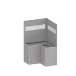 Levegg Biohort til Belvedere Plantekasse L-form med Akrylglass 91x102x102 cm