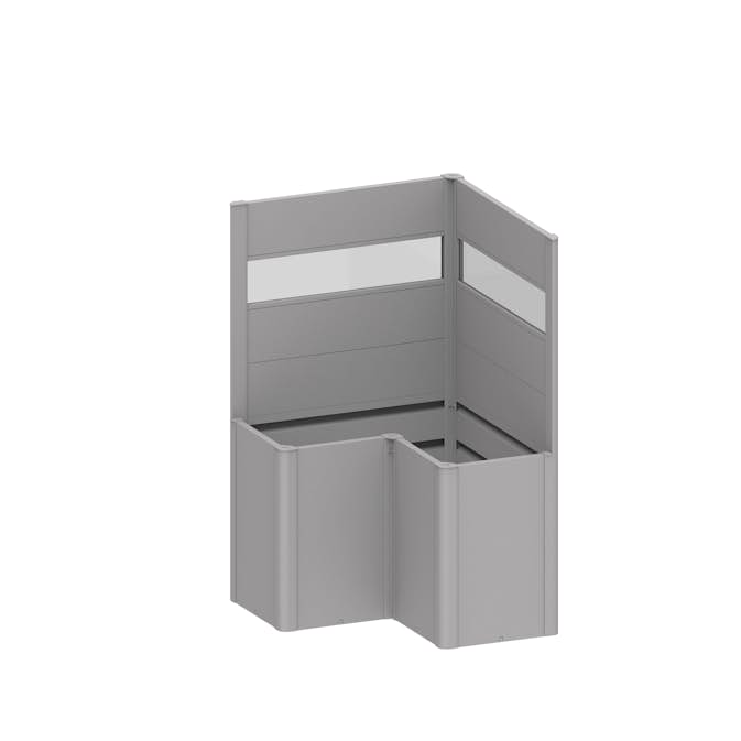Levegg Biohort til Belvedere Plantekasse L-form med Akrylglass 91x102x102 cm