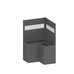 Levegg Biohort til Belvedere Plantekasse L-form med Akrylglass 91x102x102 cm