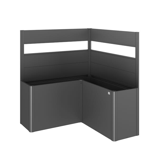 Levegg Biohort til Belvedere Plantekasse L-form med Akrylglass 91x152x152 cm