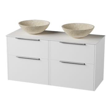 Servantskap FOSSBAD Innovent B120 for Benkeplate og to Toppmonterte Servanter