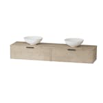 Servantskap FOSSBAD New Block B180 for Benkeplate og 2 Serva