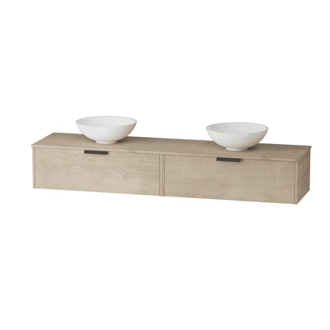 Servantskap FOSSBAD New Block B180 for Benkeplate og 2 Serva