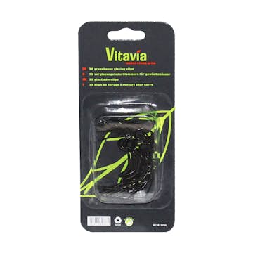 Glassclips Vitavia Sort 20 stk
