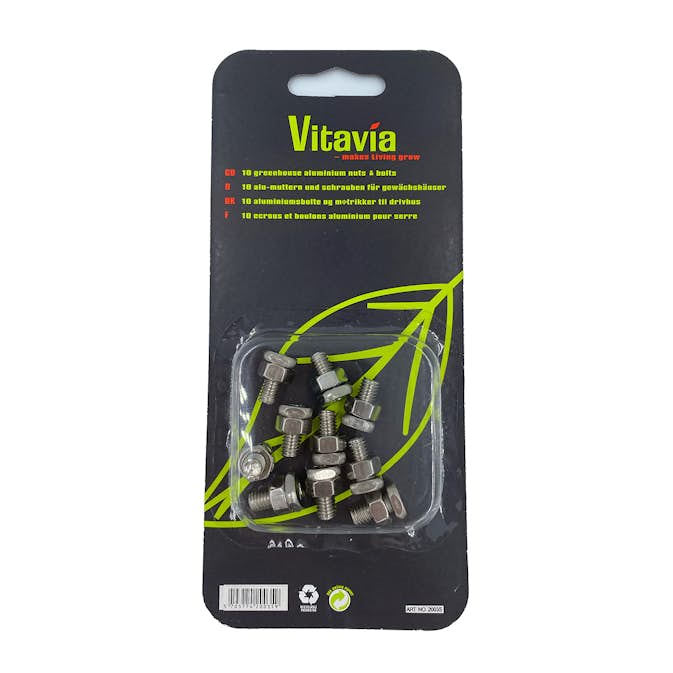 Bolt og Mutter Vitavia Rustfritt 10 stk