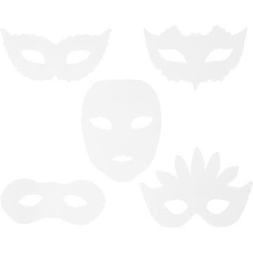 Teatermasker Creativ Company Hvite 16 stk/1 Pk