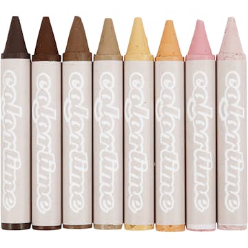 Voksstifter Creativ Company Hudfarger 10 cm diam 15 mm 8 stk/1 Pk