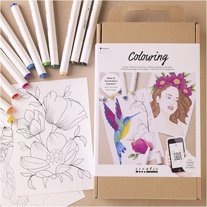 Fargelegging Creativ Company Start DIY Kit Tegnetusj