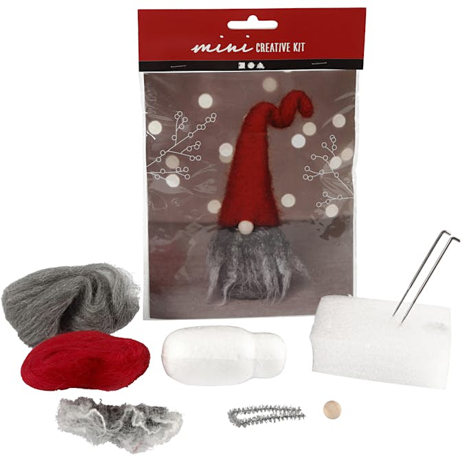 Materiellsett Creativ Company Mini DIY Kit Nesenisse m/Grått Skjegg 1 Stk/1 Sett