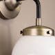 Vegglampe Globen Lighting Alley 1 IP44 Antikkmessing/Hvit