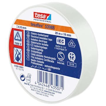 Isolasjonstape Tesa Hvit 19 mm x 20 m
