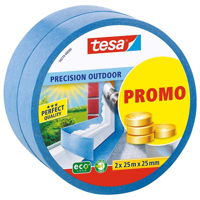 Maskeringstape Tesa 2P 25 mm x 25 m Utendørs
