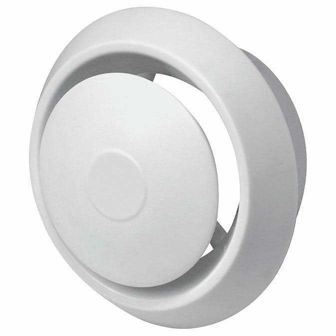 Fraluftventil Malmbergs 100 mm Hvit