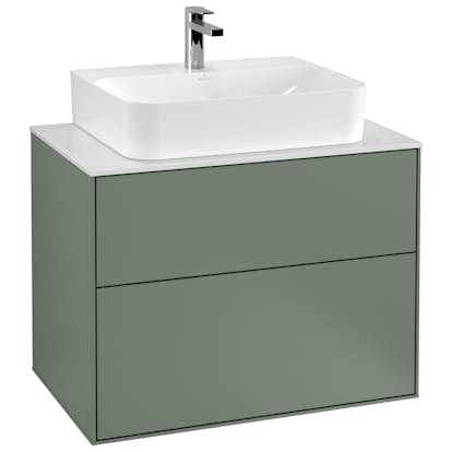 Tvättställsskåp Villeroy & Boch Finion med 2 Lådor och Bänkskiva för Centrerat Tvättställ