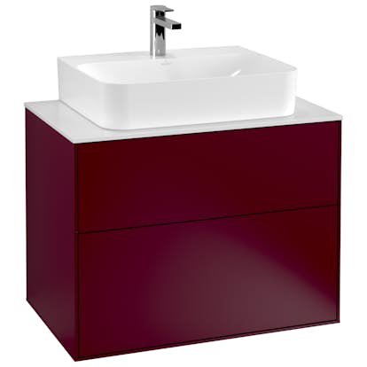 Tvättställsskåp Villeroy & Boch Finion med 2 Lådor och Bänkskiva för Centrerat Tvättställ