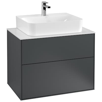 Tvättställsskåp Villeroy & Boch Finion med 2 Lådor och Bänkskiva för Centrerat Tvättställ