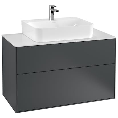 Tvättställsskåp Villeroy & Boch Finion med 2 Lådor och Bänkskiva för Centrerat Tvättställ