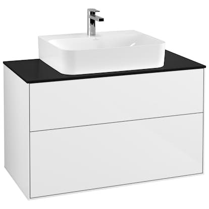 Tvättställsskåp Villeroy & Boch Finion med 2 Lådor och Bänkskiva för Centrerat Tvättställ