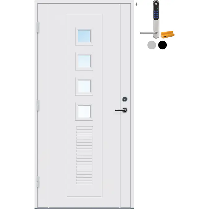 Ytterdør Bygg1 Alta Thermoisolert med Yale Doorman Classic Home