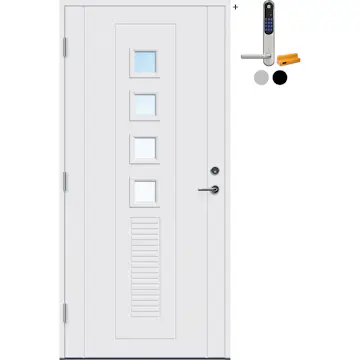 Ytterdør Bygg1 Alta Thermoisolert med Yale Doorman Classic Home