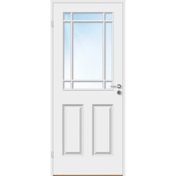 Innerdør Bygg1 Anna HW New York Hvit Klarglass