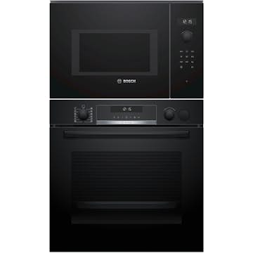 Ovn- og Mikrobølgepakke Bosch HRG578BB7 + BFL524MB0 Svart med WiFi og Pyrolytisk Rengjøring