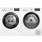 Vaskemaskin og Tørketrommel Siemens iQ300 WM14N22EDN + WT45HV0EDN Energibesparende Hvit