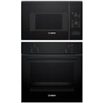 Ovn- og Mikrobølgepakke BOSCH HBF010BA1 + BFL520MB0 Serie 2 & 4 Sort