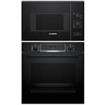 Ovn- og Mikrobølgepakke BOSCH HQA534BB3 + BFL520MB0 Sort