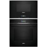 Ovn- og Mikrobølgepakke Siemens iQ700 HB772A1B1 + BF722R1B1 Med Pyrolyse Rengjøring For Innbygging