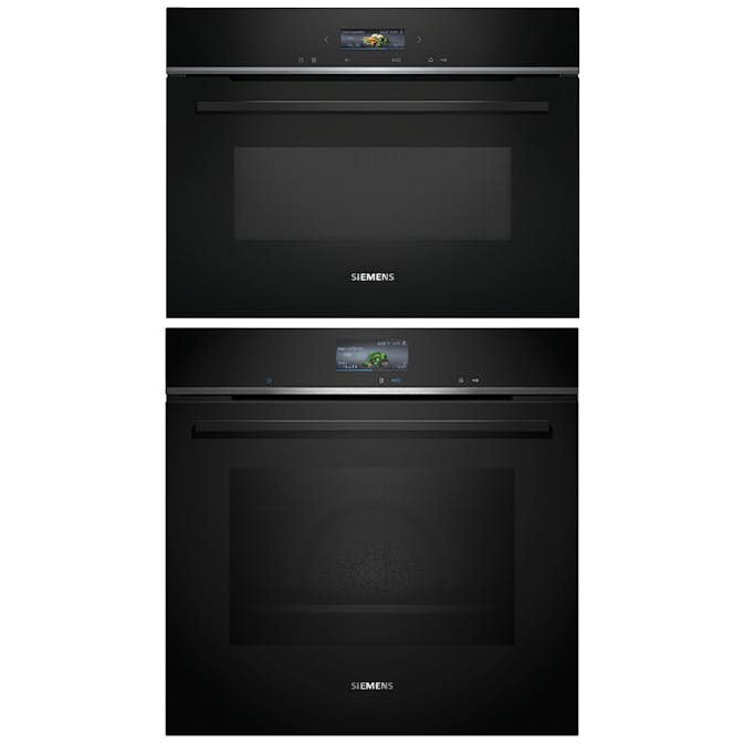 Ovn- og Mikrobølgepakke Siemens iQ700 HB776G3B2S + CE732GXB1 Med WiFi