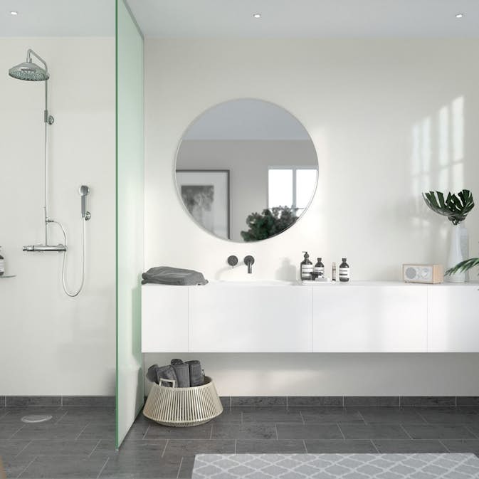 Baderomspanel Fibo 110 White High Gloss