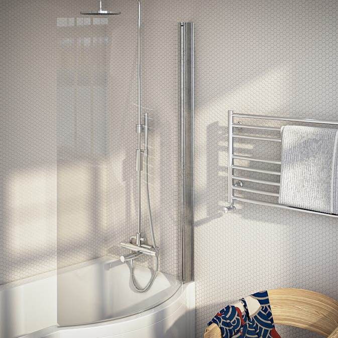 Badekarvegg Nordhem til Solvik Klarglass