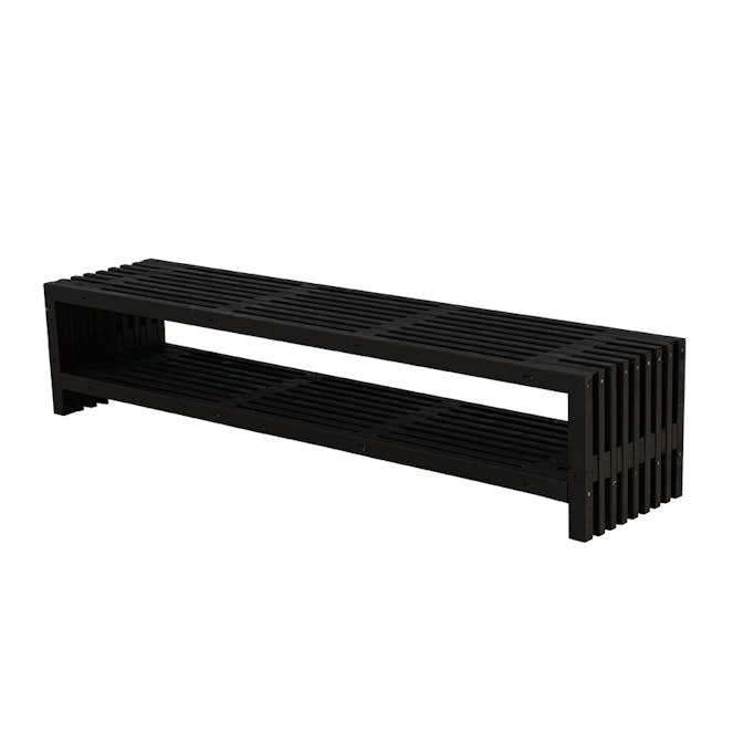 Benk PLUS Rustikk Design med Hylle 2180 mm