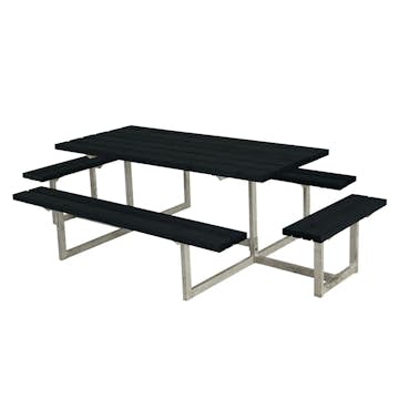 Benkbord PLUS Basic med Ekstra Sitteplasser Svart