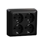 Stikkontakt Elko 4-Veis Utenpåliggende RS