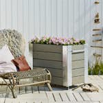 Blomsterkasse PLUS Cubic Gråbrun 87x50x70 cm